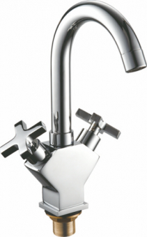 смеситель умывальник LEDEME керамика крест гайка L1084-2