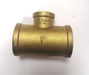 Тройник перех. 1"х1/2"х1" г/г/г (латунь) TIMO