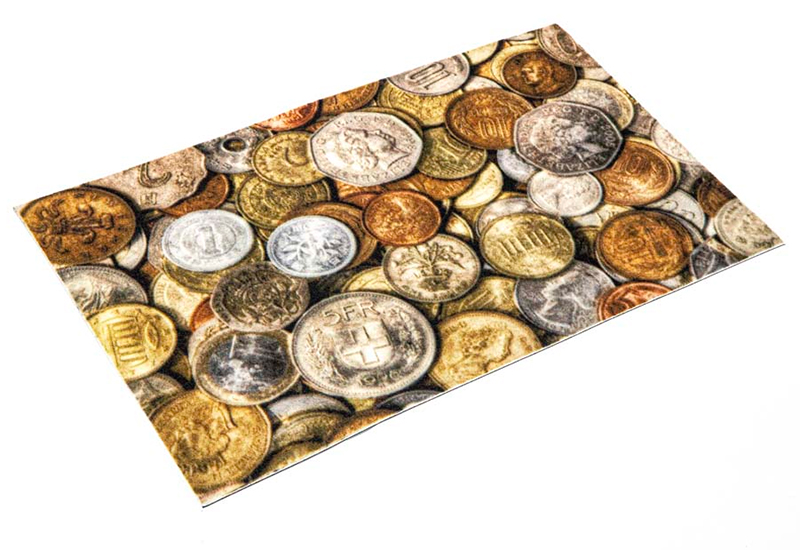 Коврик придверный велюр 45 х75 см "Монетки" (Velour doormat )