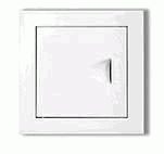 лючок сантехнический металл с широким бортом ЛМШБ 4070ЛМ белый 