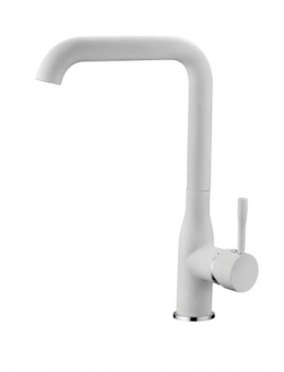 смеситель кухня LEDEME картридж д.35мм, высокий, белый матовый L4698W