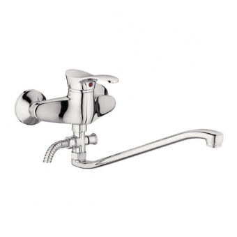 смеситель ванна LEDEME картридж д.40мм длинный излив L40S L2101