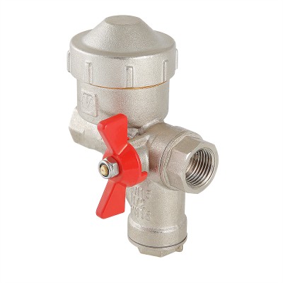 298 Кран шар. VALTEC 1/2" с фильтром и ред. давл, бабочка (правый)