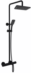 05182-2  KAISER Cezar душевая система  с термостатом (стац. лейка  Ø250mm), Black Matt