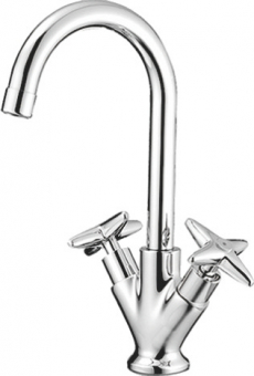 смеситель кухня LEDEME литой излив крест керамика  L4099