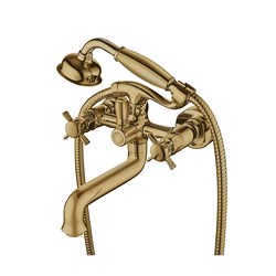 41022-1  KAISER Cross ванна  к/н крест керамика с душем, лейка латунь, Bronze