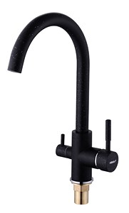 5124  VIKO кухня боковой под фильтр (латунь) Ф35 с гайкой Black