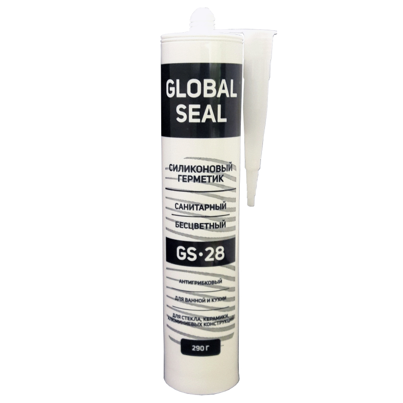герметик GlobalSeal силикон санитарный бесцветный 290гр GS28