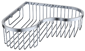 5240  Полка настенная угловая KAISER 240*240*80 Chrome (нерж. сталь)