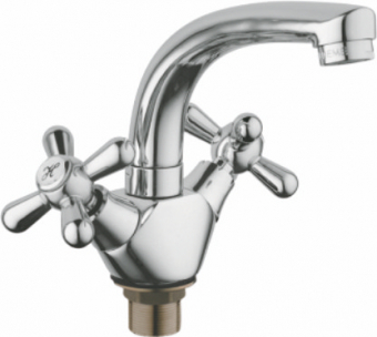 смеситель умывальник LEDEME крест с гайкой керамика L1318-2