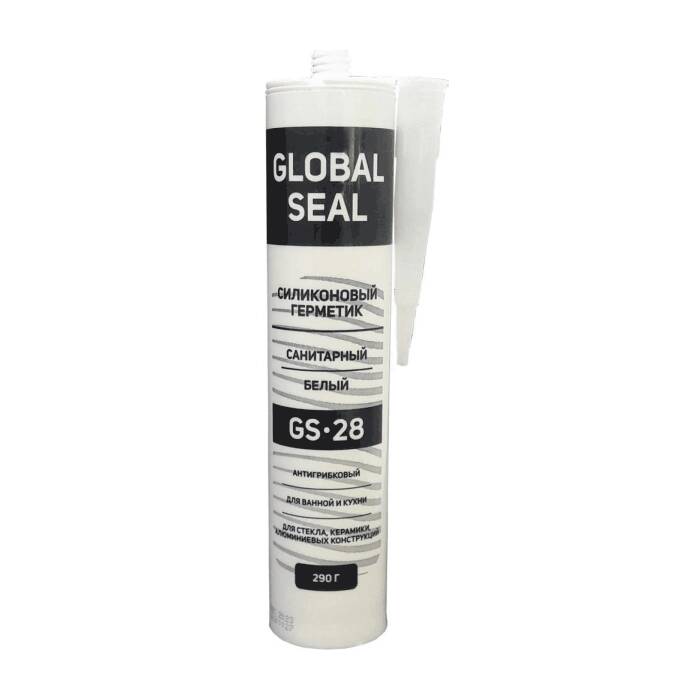 Герметик силикон санитарный 290гр белый GS28 GlobalSeal
