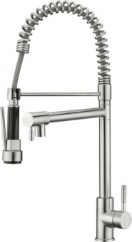 смеситель кухня LEDEME с гибким изливом, картридж 35мм, нержавейка, L76005-2