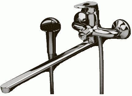смеситель ванна Expromt Ring/Ринг картридж 35мм, перекл.душа картридж Ex132.3-05 латунь