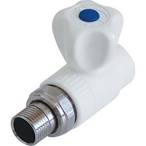 КРАН шар. радиат. ф25 х 3/4 прямой PPR (Kalde)**