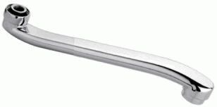 излив для смесителя для ванны плоский S-образный с аэратором 35см LEDEME L35S