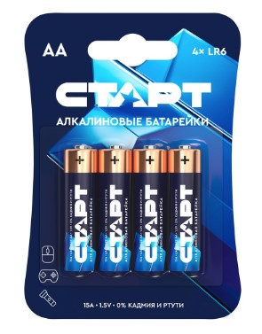 Алкалиновые батарейки СТАРТ LR6-BL4 BLUE АА 40/720