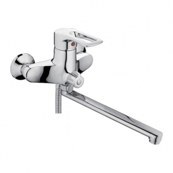 смеситель ванна LEDEME картридж д.40мм длинный излив L30S, цинк L2202B-25