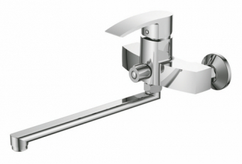 смеситель ванна LEDEME картридж д.35мм, излив L-30 плоский, дивертор, керамика, цинк L2243