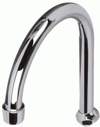 излив для кухонного смесителя R-образный с аэратором 20см MELODIA MKP20661P