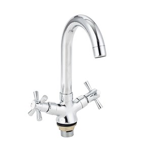 2503  VIKO кухня крест, цинк, низкий R-излив с гайкой