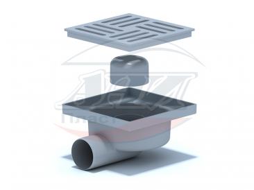 TA5110 Трап АНИ гориз. нерегул. вып. 50мм. решетка пл.150 х150 