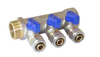 Коллектор   WМ м/п 3/4" х 16 х 3 вых. (Синий)