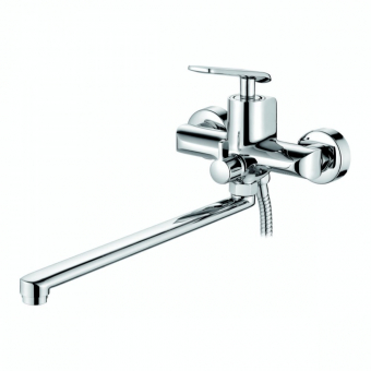 смеситель ванна LEDEME длинный поворотный излив 35см., L2274