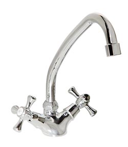 1513  VIKO кухня крест, цинк, изогн. излив