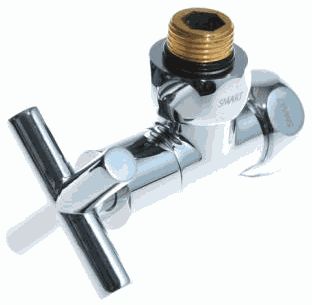 вентиль угловой крест для полотенцесушителей 3/4" х 1/2" г/ш (ПАРА) SMART