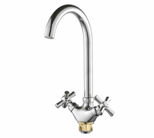 1413  VIKO кухня крест., цинк (поворот.выс.)  24 шлица R-излив Chrome