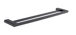 2728 Держатель полотенца(прямой) двойная L-600mm KAISER Black (нерж)