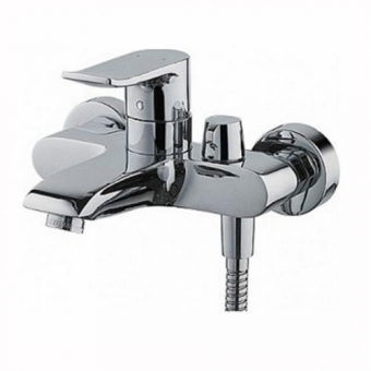 смеситель ванна LEDEME картридж д.35мм короткий излив с бок.шар. пер L3234