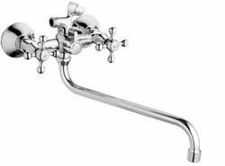 2315  VIKO ванна крест  (шар/перекл.) крест излив 33см (латунь)