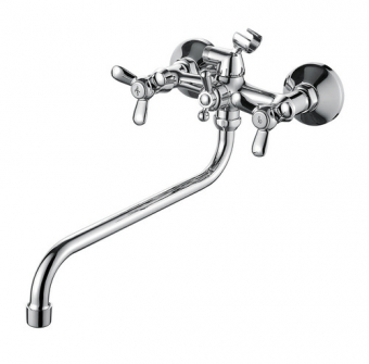 смеситель ванна LEDEME крест, переключатель душа шаровый керамика L2212