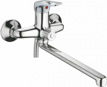 смеситель ванна LEDEME картридж д.35мм длин. излив L30F дивертор в корпусе, цинк L2237-B