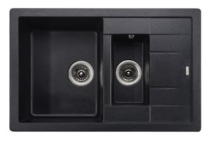 Мойка-Гранит "KAISER" (двойная) 780x500x190 Black Pearl