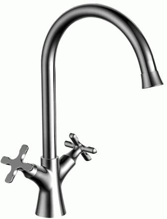 смеситель кухня LEMARK Duetto кер.кран-букса, с поворотным изливом LM5704C