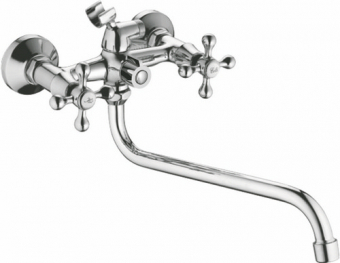 смеситель ванна LEDEME крест керамика, переключатель душа картридж L2308