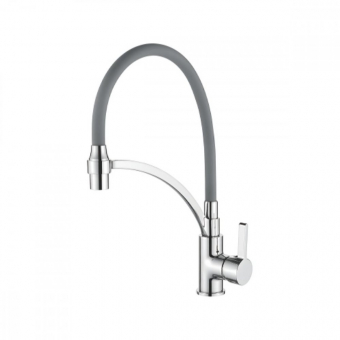 смеситель кухня LEDEME гибкий шланг серый L4499-9