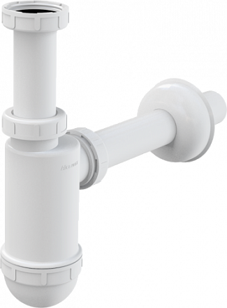 Сифон для умывальника Ø32 c накид. гайкой 5/4" AlcaPlast A430