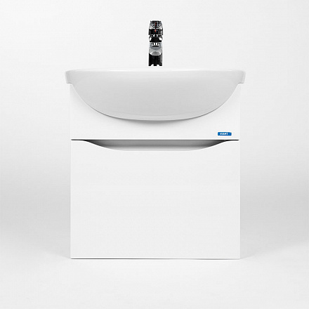 тумба Рим (Антик 55) 1 ящик подвесная, белая 28, 5х50х50 без умывальника