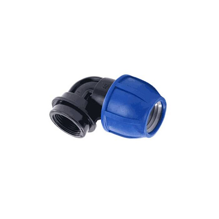 Отвод компресс ПЭ Дн25х1/2"х90гр ВР Ру16 РосТурПласт 11540