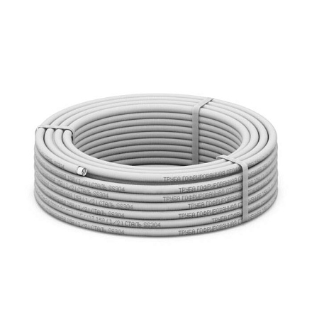 Труба гофр нерж SS304 бел 20A Ру15 (30м) отожжен STAHLMANN SP3042001030