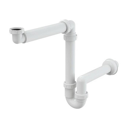 Сифон для умывальника трубный 1 1/4"x40 с прямой трубкой 40 без выпуска Alca Plast A434