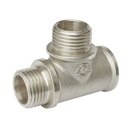 Тройник лат перех Ду20х15х20 м/р/р никель VALFEX VF.133.N.034.012.034