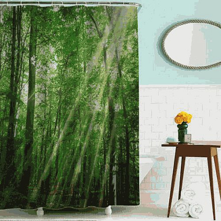 шторка д/в тканевая 180х180см "Лес" MZ-61