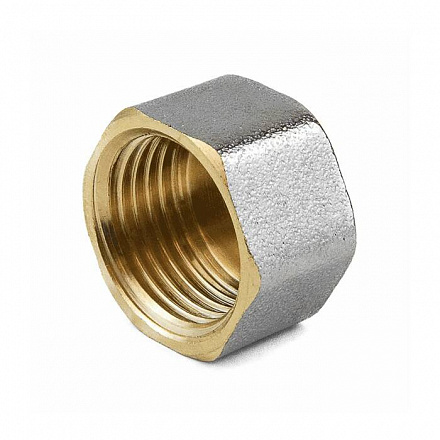 Заглушка лат Ду50 ВР никель ГОСТ 32585 Aquasfera 9016-06