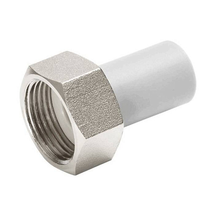 Штуцер PP-R бел комб Дн25х1" нак/г VALFEX 11136025