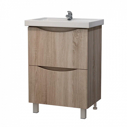 тумба Сиэтл 70 (Фостер 70) DB2 напольная, дуб Сонома без умывальника