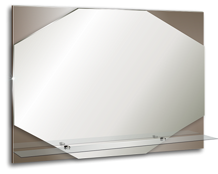 зеркало №15 635x400 с полочкой 635х100